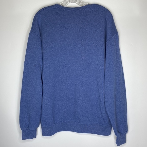 Jerzees Kitty Cat Floral Blue Sweatshirt Size Large - Picture 2 of 7